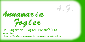 annamaria fogler business card